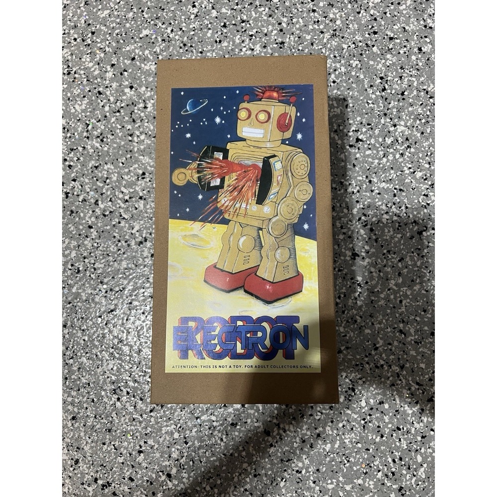 Electron Robot ME100 Rotatomatic Battery Operated Tin Toy Robot WORKS! SEE VIDEO